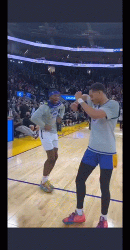 Jordan Poole Dancing With Friends GIF