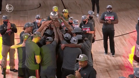 Jordan Poole Everyone Holding The Trophy GIF