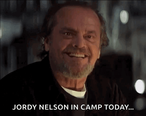 Jordy Nelson In Camp Today Jack Nicholson Yes GIF