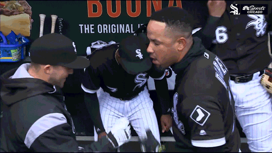 Jose Abreu Yolmer Sanchez Hug GIF
