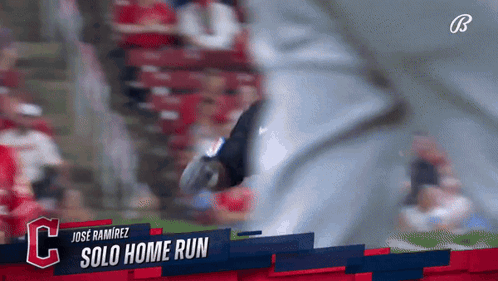 Jose Ramirez Solo Home Run on Screen