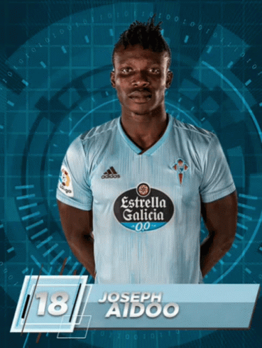 Joseph Aidoo Soccer Player Light Blue Jersey GIF