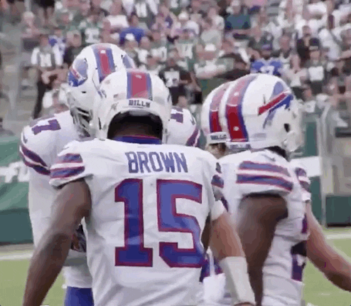 Josh Allen And Teammate Brown GIF