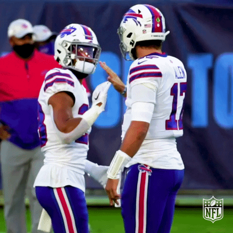 Josh Allen Teammate High Five GIF
