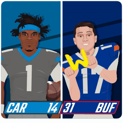 Josh Allen With Cam Newton GIF