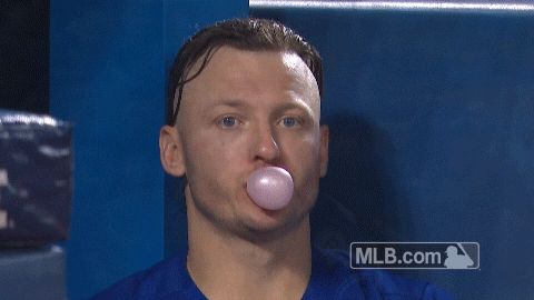 Josh Donaldson Blowing Bubble Gum GIF