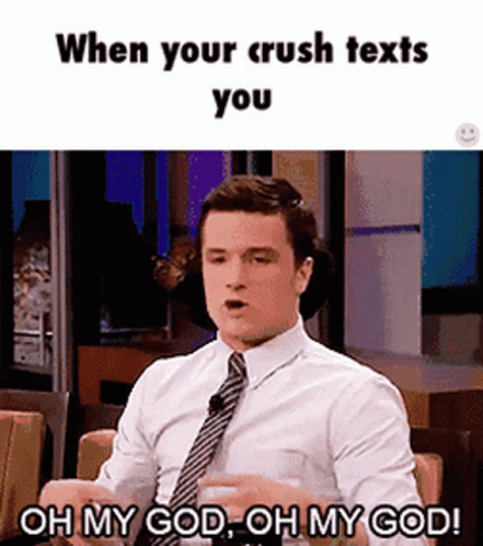 Josh Hutcherson Receives Texts On His Crush GIF