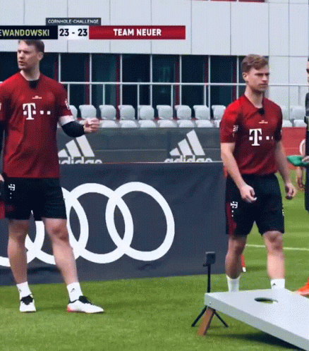 Joshua Kimmich And Manuel Neuer Cornhole GIF