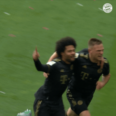 Joshua Zirkzee And Serge Gnabry Run Together GIF