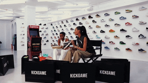 Jourdan Dunn Kick Game GIF