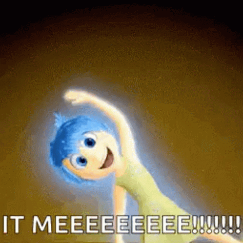 Joy From Inside Out Doing Yoga Smiling Dancing GIF
