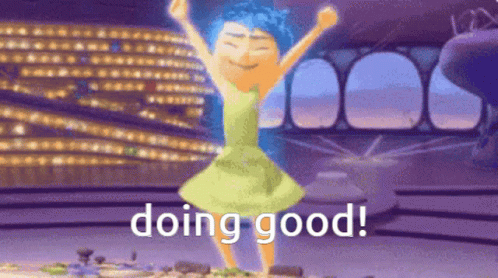Joy Inside Out Doing Good Cheer GIF