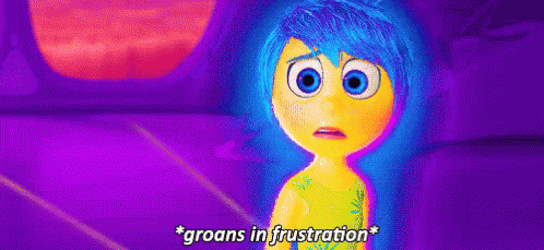 Joy Inside Out Groans In Frustration GIF