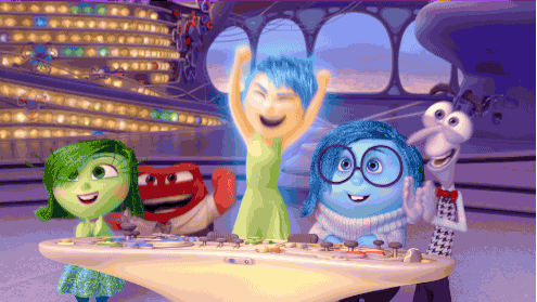 Joy Inside Out Walking With The Gang GIF