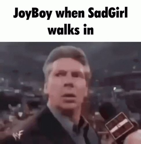 Joyboy When Sadgirl Walks In Meme GIF