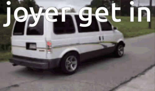 Joyer Get In White Van Driving Down Road