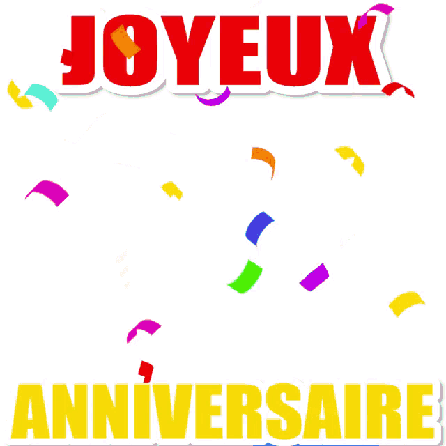Joyeux Anniversaire Happy Line Bunny Sticker GIF