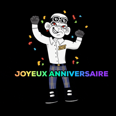 Joyeux Anniversaire Happy Monkey Animation GIF