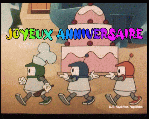Joyeux Anniversaire Royal River Angel Robot GIF