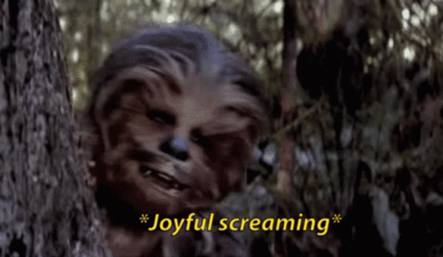Joyful Happy Birthday Screaming Star Wars GIF