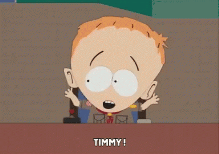 Joyful Timmy South Park GIF