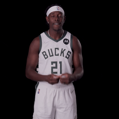 Jrue Holiday Of Milwaukee Bucks Jersey Number 21 GIF