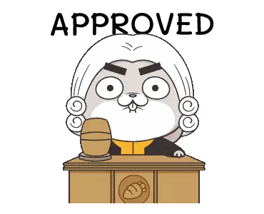 Judge Cat Saying Approved