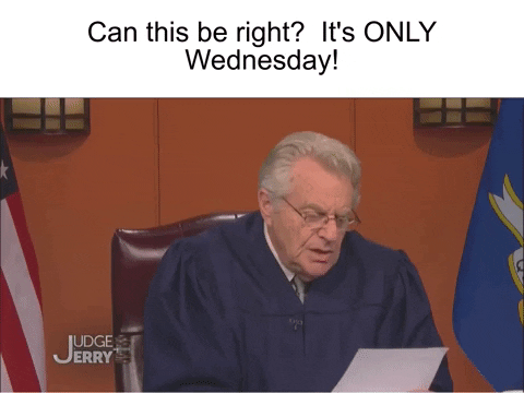 Judge Jerry It's Only Wednesday GIF