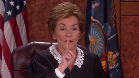 Judge Judy Sheindlin Silence GIF