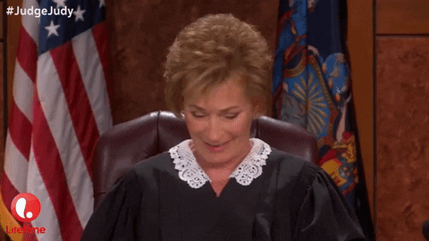 Judge Judy Smiling Shocked Witness GIF