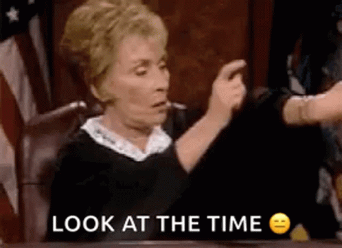 Judge Judy Time Look At The Time GIF