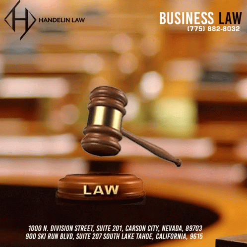 Judge's Gavel With Law on Base
