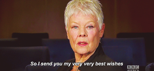 Judi Dench Very Best Wishes Greeting GIF
