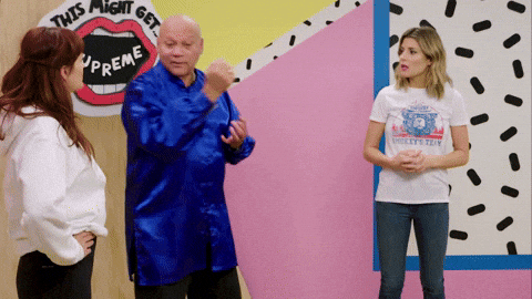 Judo Chop Training Session GIF