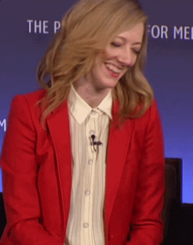 Judy Greer Interview Knee Slap GIF