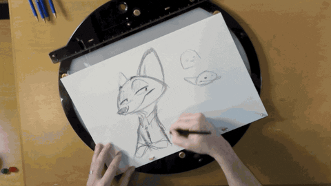 Judy Hopps Draws Nick Wilde GIF