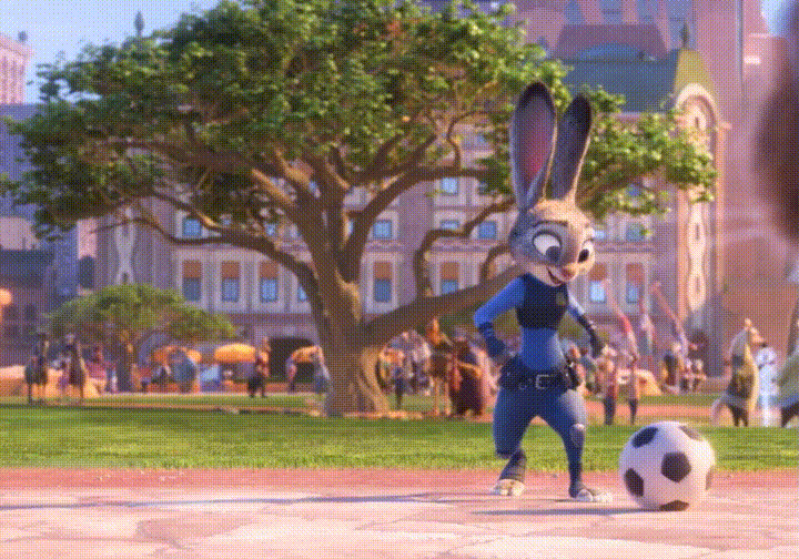 Judy Hopps Playing Soccer GIF