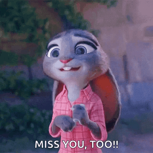 Judy Hopps Zootopia Smiling Saying Miss You Too GIF