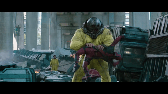 Juggernaut Ripping Deadpool GIF