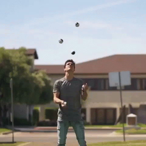 Awesome Juggling Balls Skill GIF