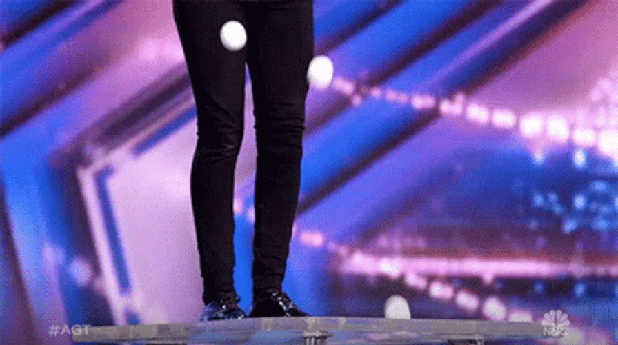 Juggling Balls On Stage Audition GIF