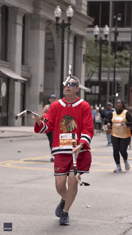 Juggling Pins Chicago Marathon GIF
