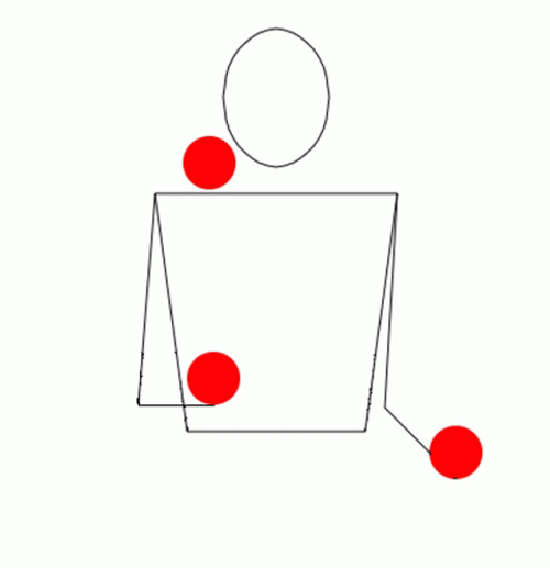 Juggling Red Dots Animated Art GIF