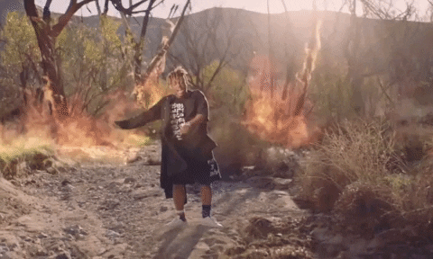 Juice Wrld Singing With Fire GIF