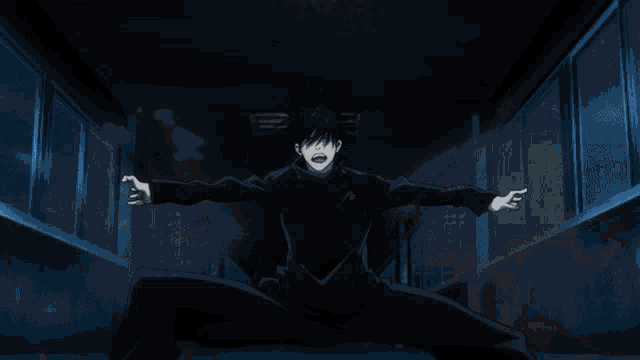 Jujutsu Kaisen Megumi Divine Dogs GIF