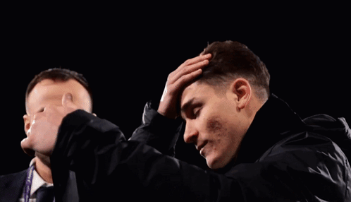 Julian Alvarez Fix His Hair GIF