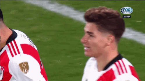 Julian Alvarez Hug His Teammate GIF