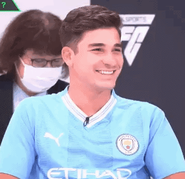 Julian Alvarez Laughing GIF