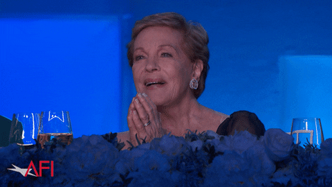 Julie Andrews Bravo Reaction GIF