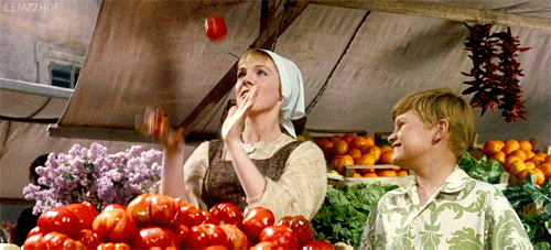 Julie Andrews Juggling Apples Sound Of Music GIF